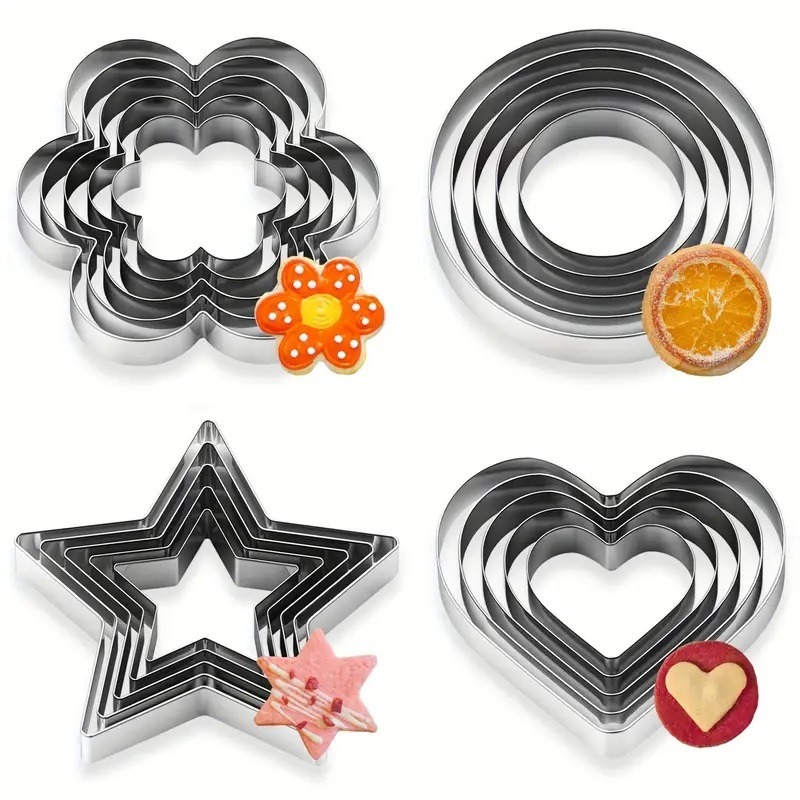 12 Pcs Stainless Steel Cookie Cutter Set